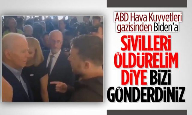 Biden'le Hava Kuvvetleri Gazisi arasında tartışma