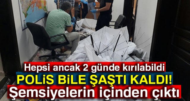 Şemsiyelerden çıkanlar herkesi şaşkına çevirdi